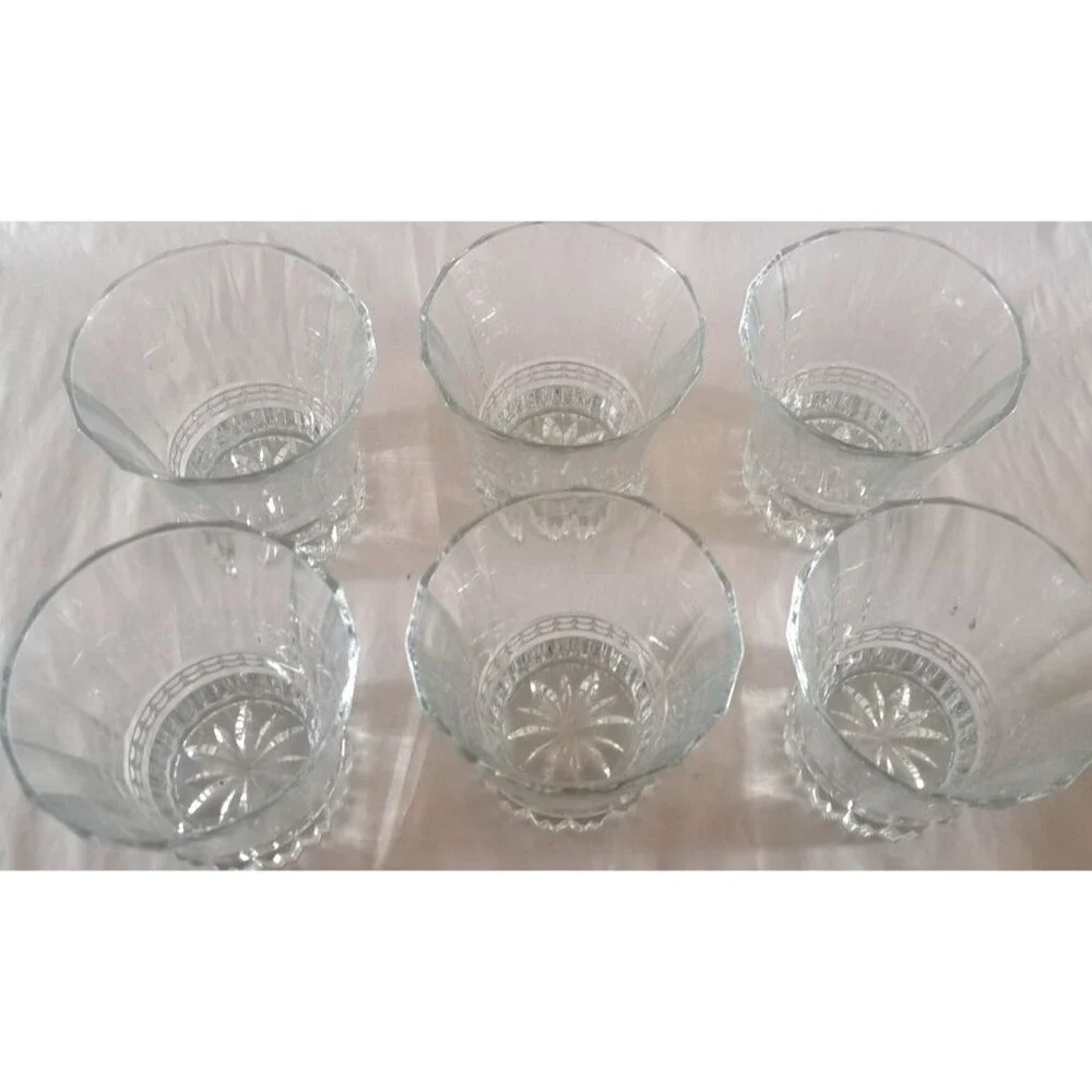 6 Cristal D'Arques Durand Crystal Old Fashioned Glasses Rocks 4